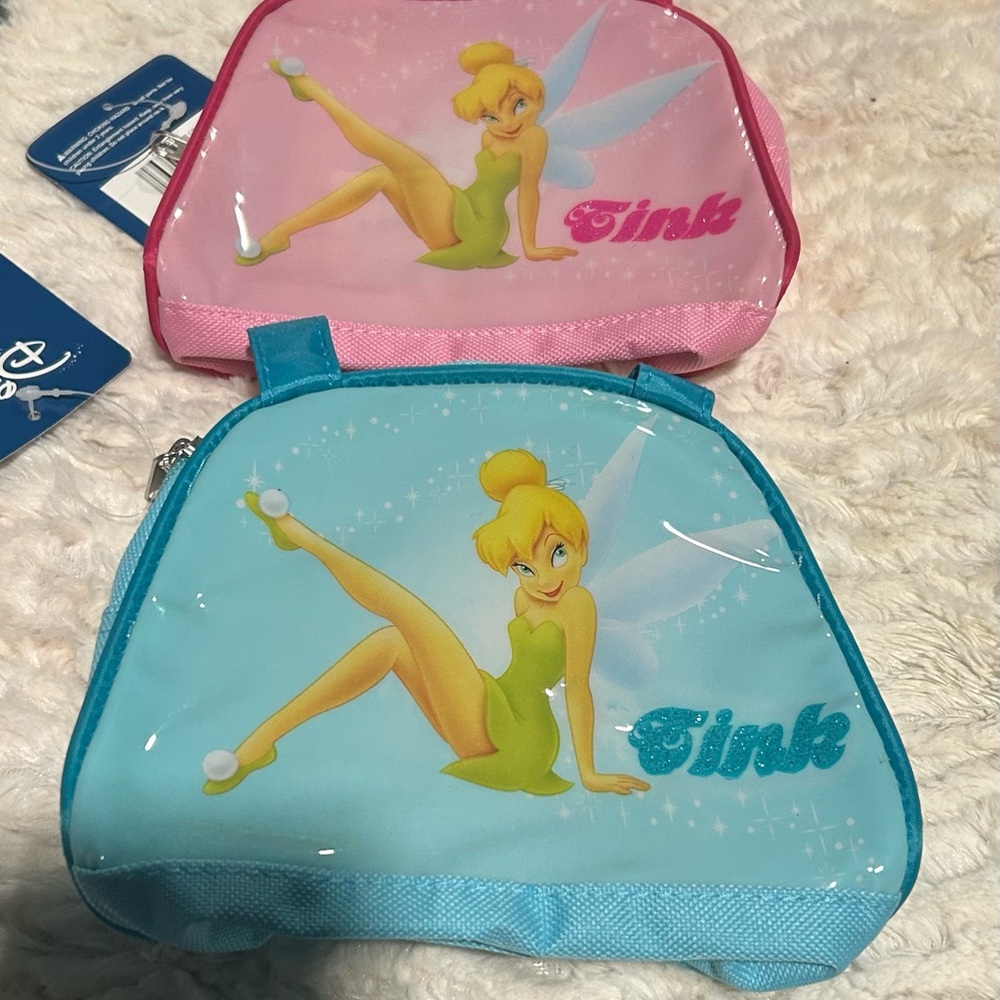 Tinker Bell Pink and Blue Cosmetic Bags